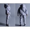 1/12 Scale Male Clothes,Men's Hoodie Pants Trousers Clothing for 6inch Male Action Figure Body Doll (Gray Color)
