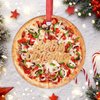 Vegan Truffle Pizza Christmas Ornaments Personalized Christmas Ornaments 2023 Cute Food Ornaments for Christmas Trees Hanging Ornaments Holiday Christmas Keepsake New Year Gifts, 3 Inch