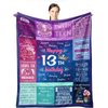 Wisegem 13th Birthday Gifts For Girls - Best Gifts For 13 Year Old Girls 50"x40" Blanket - Gifts For 13 Year Old Girl - Teenage Girl Gifts For 13 Year Old Girl - 13 Year Old Girl Gift Ideas Bday Decor