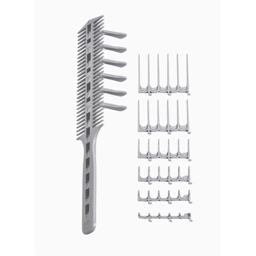 CombPal Scissor Clipper Over Comb Hair Cutting Tool - Barber Hair cutting kit - DIY Home Hair cutting Guide Comb Set (Classic Set, Gray)