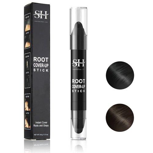gowwim Root Touch Up, Dark Brown, Instant Root Concealer Stick for Roots and Grays