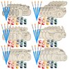 Monster Trucks Wood Painting Kits (24ct) - Perfect Goodie Bag Party Favors for Kids Birthday Party - Each has a Wood Craft, Paints, Brush & Sticker for Boys & Girls - Kids Multi-Item Party Favor Packs