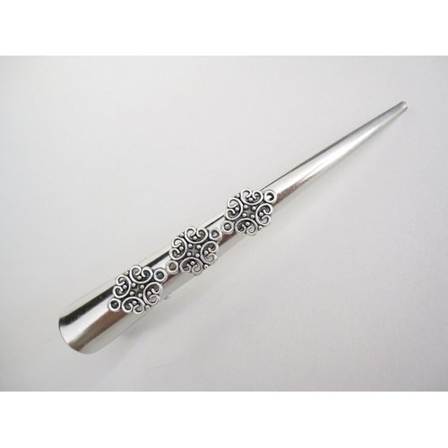 Generic Silver tone metal scroll design alligator hair claw clip clamp (Length: 5), 1 Count (Pack of 1)