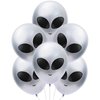 Whaline 65Pcs Alien Balloons Silver Alien Party Latex Balloons UFO balloons Outer Space Aliens Decorations for Birthday Party Baby Shower Supplies Home Backdrop Decorations