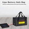 IANDAIROK 260 * 130 * 150mm Lipo Battery Safe Bag Fireproof Charging Bag for RC Lipo Battery Pack Storage Charging Transport, Home Office Travel Lipo Storage Pouch Double Layer Fireproof
