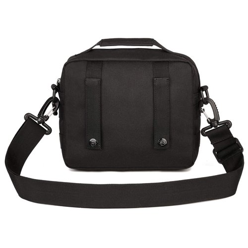 Protector Plus Tactical Messenger Bag Men Small Military MOLLE Crossbody Pack Tool Briefcase Assault Gear Handbags Outdoor Utility Carry Satchel (Patch Included), Black