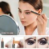 Eyebrow Pencil, Waterproof Professional Makeup Micro Brow Pencil,Eyebrow Pencil Case With Double Head And Eyebrow Brush Ultra Fine Hard Pen Refill