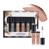 LAMUSELAND Glitter Liquid Eyeshadow, 6 Colors/set Shimmer Metallic Shiny High Pigmented Eyeshadow Pencil Set, Long Lasting Waterproof Sparkling Eye Makeup Tool for Women Girls (A)