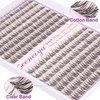 Clear Band Natural Lash Clusters Wispy Individual Eyelashes DIY Lash Extensions Natural Look Cluster Lashes D Curl Eyelash Extension,Geeneiya Wispy Eyelash Clusters (0.05D,9-11MM,Clear and Black Band)