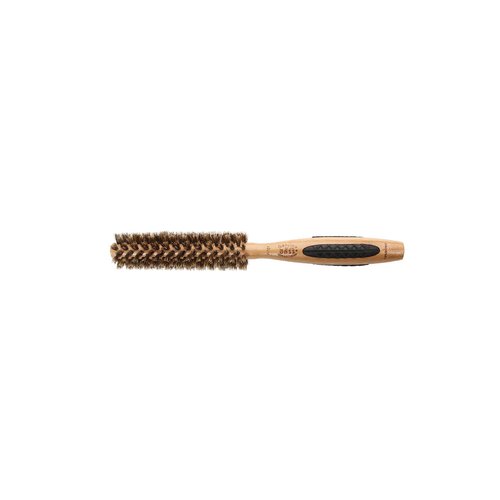 Bass Brushes | P Series | Straighten & Curl Round Hair Brush | Deluxe Length Styling Head | Natural Bristle | Pure Bamboo Handle | Extra Small Barrel | Model P101