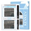 KevKev DIY Lash Extension Kit Eyelash Extension Kit 2 Styles Lash Clusters Kit with 216 Pcs Individual Cluster Lashes Lash Bond and Seal Eyelash Remover Lash Overnighter (Cloudy+Morning, 10-16Mix)