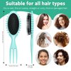 Curl Defining Hair Brush, Wet Hair Brush for Women and Men, Detangler Hairbrush for Wet & Dry Hair, Styling Brush for Curly Hair, Shaping and Defining Curls for Long/Wavy/Damaged Hair, Green