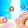 Hungdao 24 Pcs Bendable Donut Figures 4 Inch Bendable Toys Donut Party Favors Stretchy Donut Toys Stress Relief Fidget Toys for Boys Girls Birthday Gifts Goodie Bag Stuffers Pinata Fillers