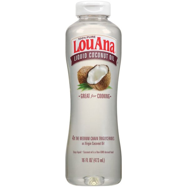 LouAna Liquid Coconut Oil, 16 oz, Great For Cooking