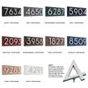 Montague Metal Products Floating Modern 4‘’ Number Horizontal Address Plaque-Assembled-Address Sign-House numbers sign-Aluminum-Easy to Install-4 Digit