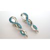 Generic 2 small turquoise blue stone silver alligator hair clip barrettes fine hair