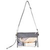 USPECLARE Clear Crossbody Purse Bag Stadium Approved Clear Tote Bag for Work Concert Sports（Grey