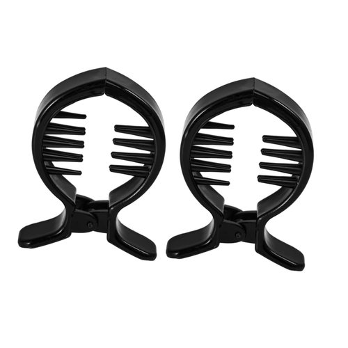 WOONEKY French Style Hair Clips for Women - 2pcs Set - Toothed Pin Design - Strong Tension Hair Claw - for Ponytails and Styling