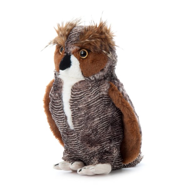 The Petting Zoo Horned Owl Stuffed Animal Plushie, Gifts for Kids, Wild Onez Zoo Animals, Horned Owl Plush Toy 12 Inches