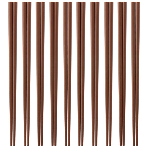 Made in Japan business for 10 Eco chopsticks set meal (dark brown) SPS resin use chopsticks ECO Dishwasher, high temperature and depot support 22.5cm x 3mm angle (chopsticks point) Eco Friendly sps resin Chopsticks (japan import)