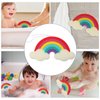 Mobestech 2Pcs Bath Sponges for Kids Rainbow Bath Toys Sponges, Bath Scrubbie, Bath Sponge Loofah, Kids Fun Shower Time Sponges for Children Boys and Girls