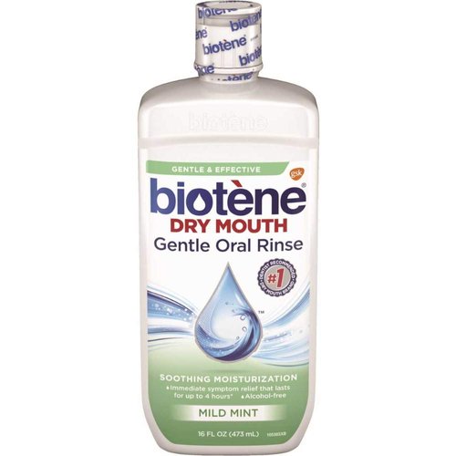 Biotene Dry Mouth Gentle Oral Rinse, Mild Mint, 16 Ounces each (Value Pack of 12)