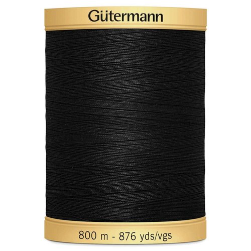 Gutermann Natural Cotton Thread Solids 876yd, Black