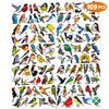 109 PCS Small Rainforest Bird Temporary Tattoos Birthday Party Decorations Supplies Favors Hawaiian Summer Hummingbird Decor Stickers For Girls Boys Gift School Prizes Rewards
