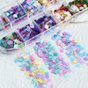 Rabbit Nail Art Glitter Sequins 12 Grids Nail Sequins 3D Holographic Rabbit Nail Decals Flakes for Acrylic Nails Manicure Paillettes Ultra-thin Glitters Nail Art Supplies for Women Nail Art Decoration