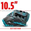 Franklin Sports Kids Baseball Glove - Youth Baseball, Softball + Teeball Glove for Boys + Girls - Shok Sorb Glove - Right Hand Throw - Graphite Blue - 10.5