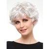 Short Curly White Wigs Natural Layered Synthetic Wigs Halloween Cosplay Costume Wig for Women