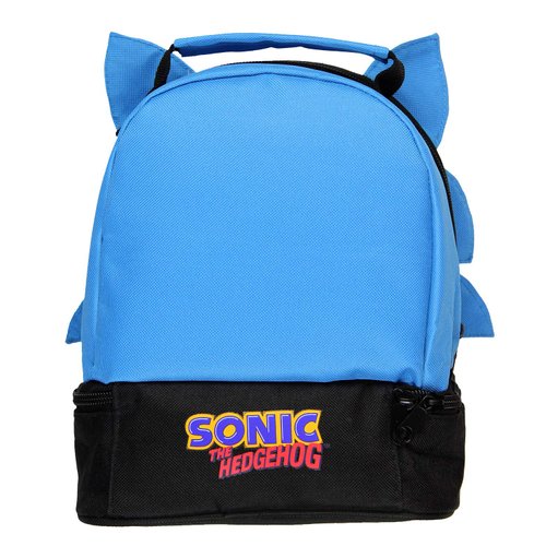Sega Sonic the Hedgehog Lunch Bag Big Face Dual Compartment Lunch Box Kit