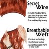 Benehair Invisible Secret Hidden Wire Clip in Hair Extensions 20-24 Inches Long Straight Wavy Curly Synthetic Hairpieces Miracle Translucent Fish Line 20 Inch Wavy Brownish orange