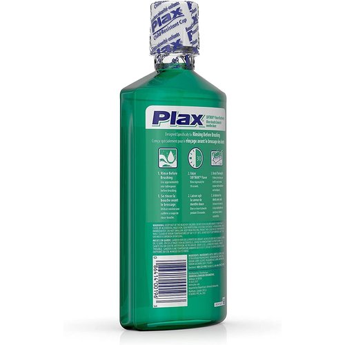 Plax Anti-Plaque Dental Rinse, Soft Mint - 24 fl oz