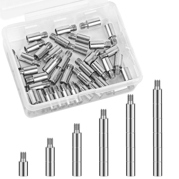 40Pcs Scrapbook Extension Posts Album Accessories Extension Post Replacement Extension Screws Posts for Binding Extending Scrapbook Photo Album Refill Pages