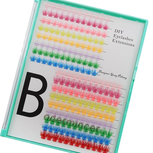 Bodermincer XXXL Tray 204pcs 9 Colors Mixed/Black Mixed Length Lash Clusters Lash Extensions 10+12mm MIX/12-14mm MIX/14+16mm MIX Wispy Lashes (16+18mm MIX)
