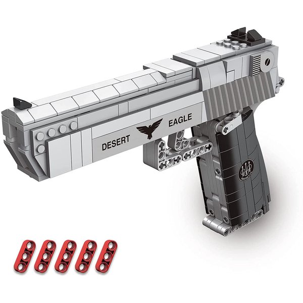 QREZ Gun Model Kits for Kids Desert Eagle, 528Pcs Model Kit Building Blocks Gun DIY Puzzle Toy