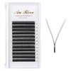 Y Lashes Extensions YY Lash Extensions D Curl 0.07mm 11mm Mix Tray Y Shape 4D Volume Premade Fan Lashes Matte Black Easy Fans Lashes Professional Use YY Lash (YY-0.07-D, 11mm)