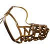 Secure Leather Mesh Basket Dog Muzzle #13 Brown - German Shepherd, Labrador, Husky, Retriever (Circumference 12.25", Snout Length 4.75")