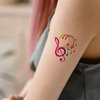 12 Sheets Music Note Temporary Tattoos Stickers for Kids, Piano Notes Theme Party Supplies Decorations, Music Birthday Baby Shower Party Favor, Goodie Bag Fillers School Reward Prize