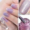 Ownest Holographic Nail Polish, Gorgeous Glossy Holographic Halo Glitter Polish Nail Art Nail Pigment Diamond Laser Nail Polish-LS06