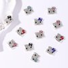 36PCS Kawaii Nail Art Charms Bling Kitty 3D Cute Metal Rhinestone Crystals Making Ornament Nail Decoration Accessories for DIY