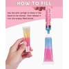 uadbau 8PCS Empty Lip Gloss Tubes - 10ml Clear Lip Balm Tubes with 5ml Syringes - Refillable Squeeze Tubes for Lip Gloss - Mini Cosmetic Soft Tubes for DIY Lip Gloss and Travel Toiletries