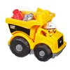 MEGA BLOKS Cat Toddler Blocks Building Toy Set, Lil’ Dump Truck with 7 Pieces and Storage, 1 Figure, Yellow, Ages 1+ Years