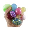 Curious Minds Busy Bags 8 Mini Stress Balls - 4 Glitter, Metallic, Confetti, Glow in Dark 1.5" Stress Ball - Ceiling Sticky Glob Balls - Squishy Gooey Shape-able Squish Sensory Squeeze Balls