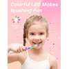 SEAGO Kids Electric Toothbrushes Sonic Toothbrush, Soft Battery Powered Tooth Brush with Smart Timer,Waterproof Replaceable Deep Clean for Kids(Age of 3+)，Child Electric Toothbrush (977Pink)…