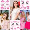 HOWAF 9 Sheets Breast Cancer Awareness Face Tattoos Pink Ribbon Waterproof Temporary Tattoos Stickers for Woman Hope Fight Breast Cancer Party Decorations Fundraising Event Face Body Accessories
