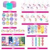 78 PCS Unicorn party Favors Girls Unicorn Birthday Supplies with Bracelets Necklaces Rings Keychains Badges Bookmarks Notebooks Goodie Bags Fillers for Birthday Party Prizes Unicorn Pinata Stuffers