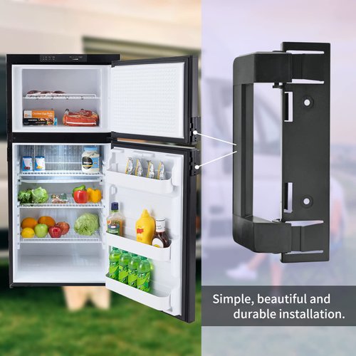 Ytpoools 2 Pack 3316882900 RV Refrigerator Door Handle Holder Grip Black Hardware, Fit for 3316882.900 S,Std Dr Handle Combo-6/8 Amii DM2672, DM2682, DM2872, DM2882 Refrigerators with Airing Cards
