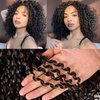 Pixie Cut Curly Human Hair Bundles - Curly 100% Human Hair Weave 4 Bundles(24 22 20 18 inches) Pixie Cut Curly Brazilian Pixie Curly Cut Virgin Human Hair Extensions Natural Color